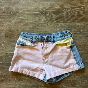 Pacsun Mom Jean Shorts Pastel & Denim